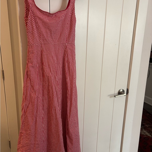Doen Red and White Gingham Maxi Dress - Picture 5 of 5
